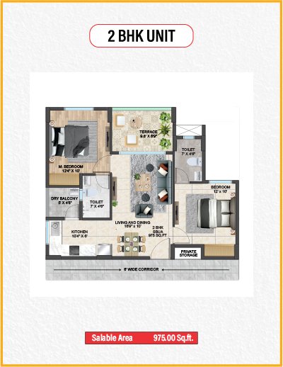 2BHK Unit